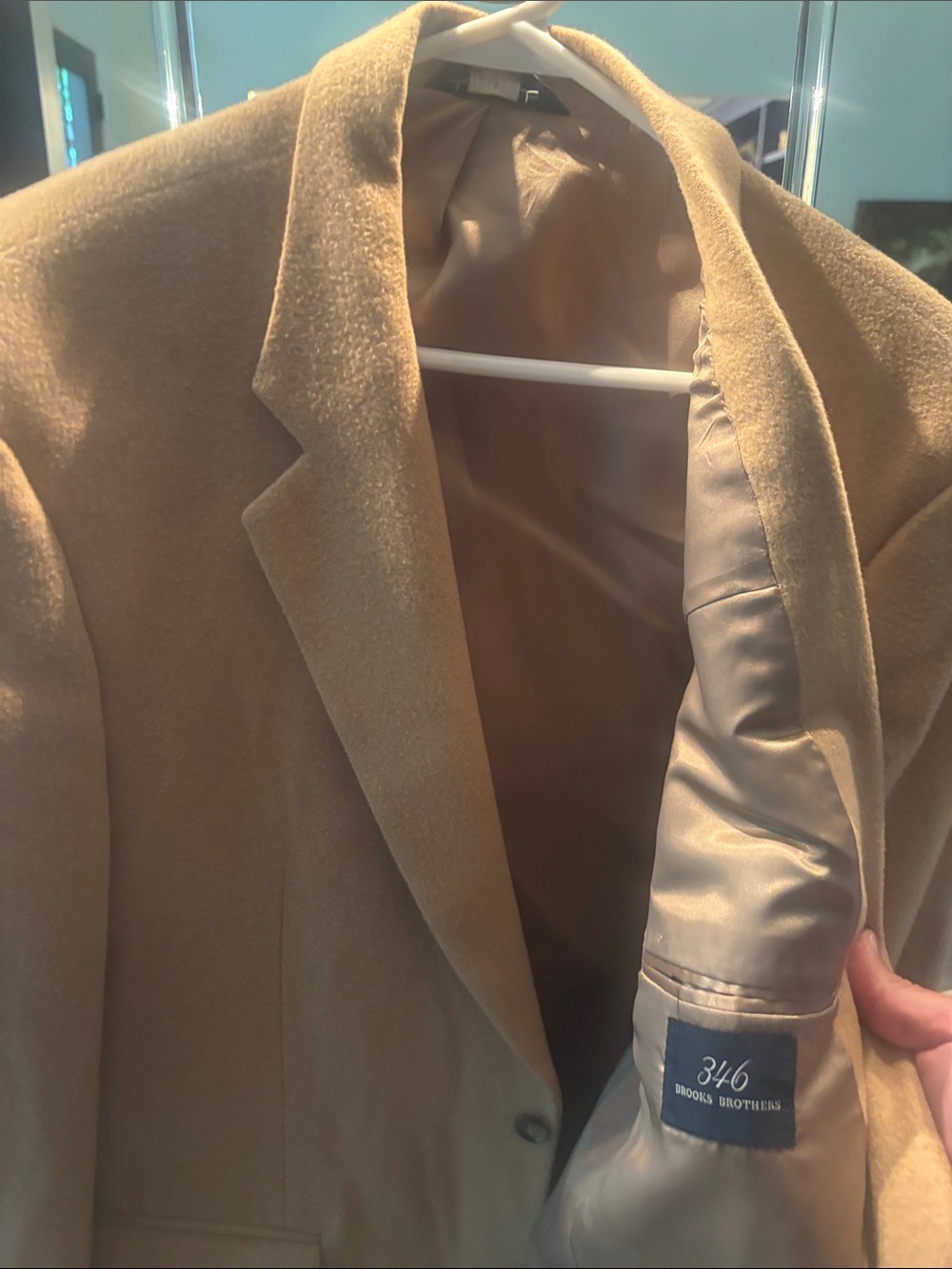 Brooks Brothers Camel Wool Blazer with Satin Lining